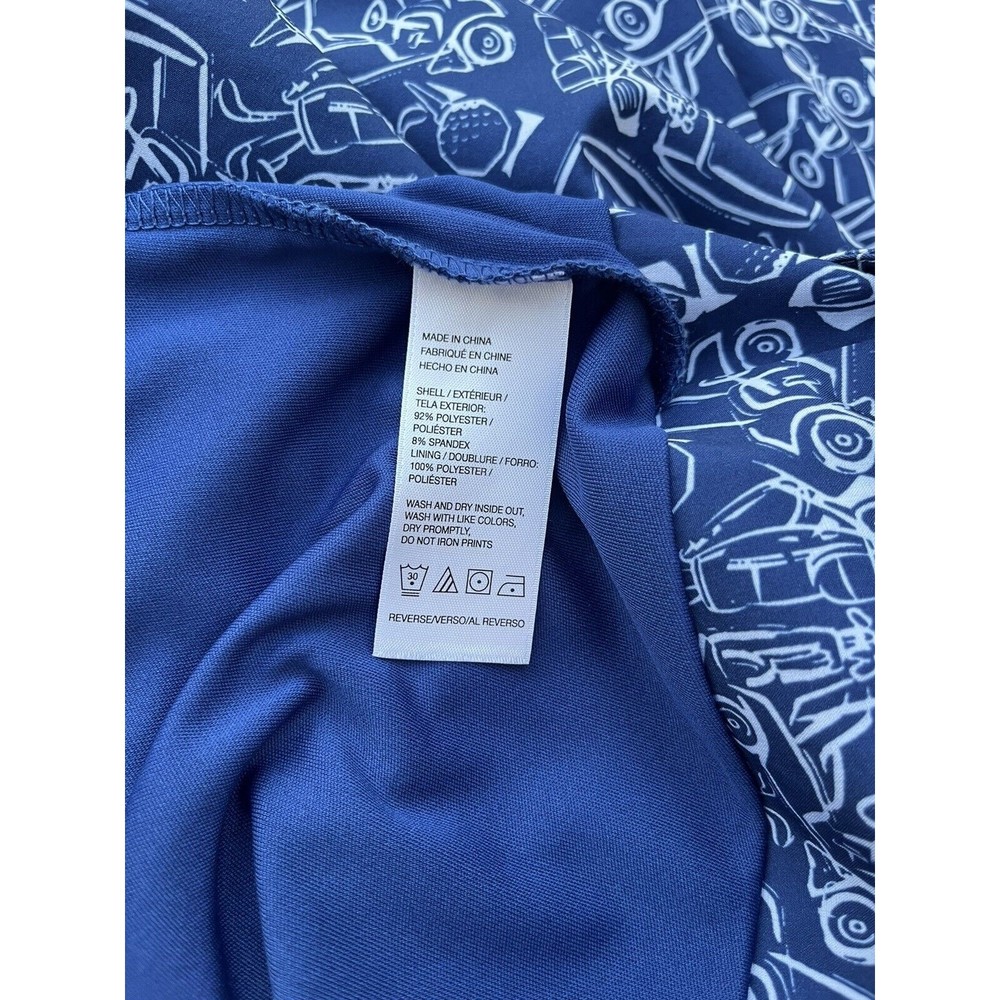 IZOD Golf Womens Skort Skirt Size 16 Blue and White Golf Cart Print - Picture 5 of 7